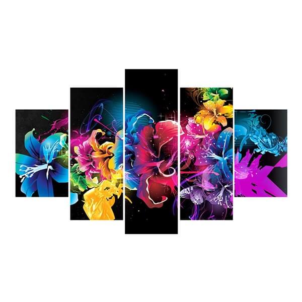 Colorful Flowers, 5D Diamond Painting Kits
